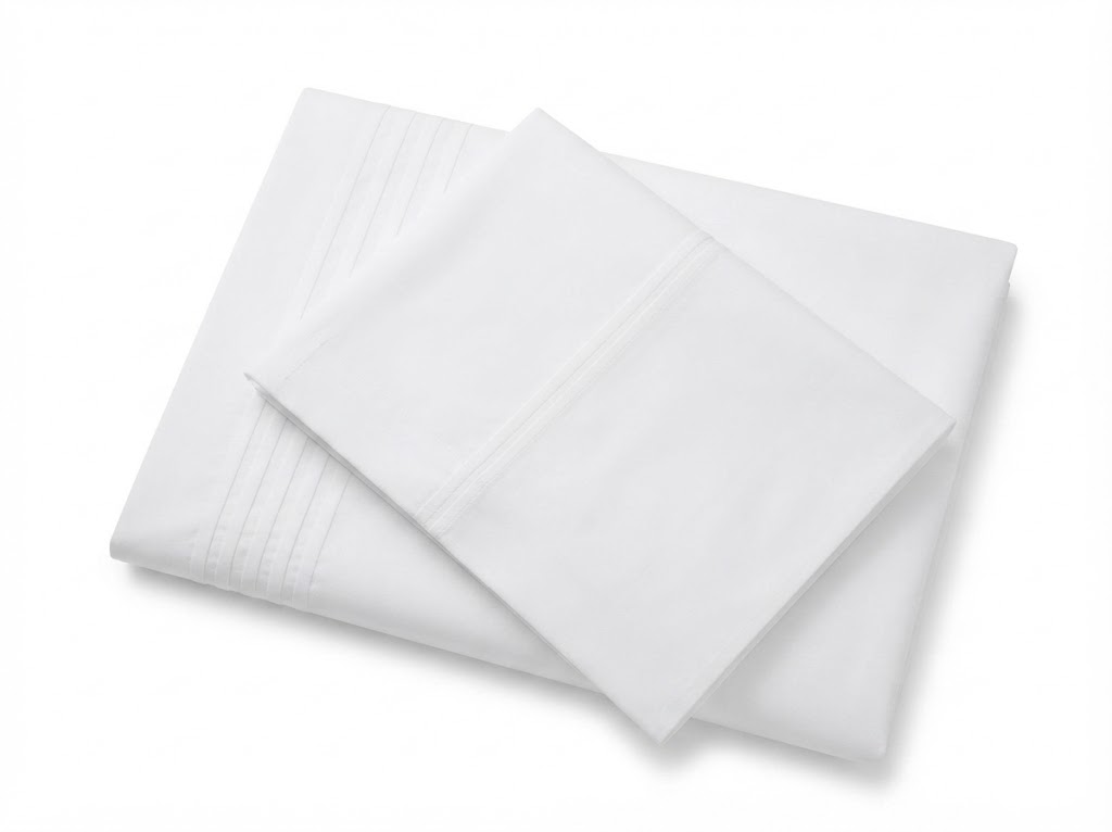 Flat sheet set | One Side Pleats | 30 CM HIGH (300 THREAD COUNT)