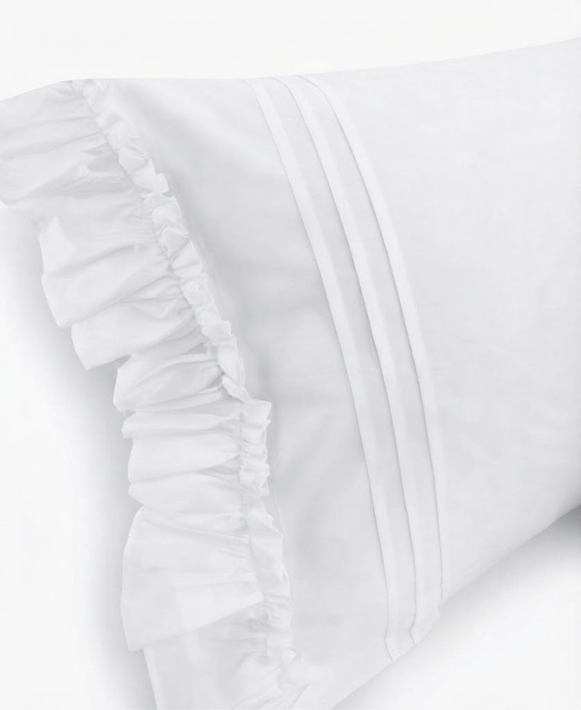 Flat sheet set | One Side Ruffle | 30 CM HIGH (300 THREAD COUNT)